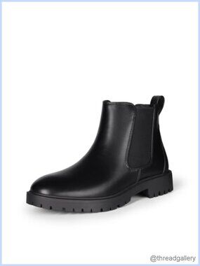 Women's Chelsea Ankle Boots Synthetic Leather Slip-On Shoes